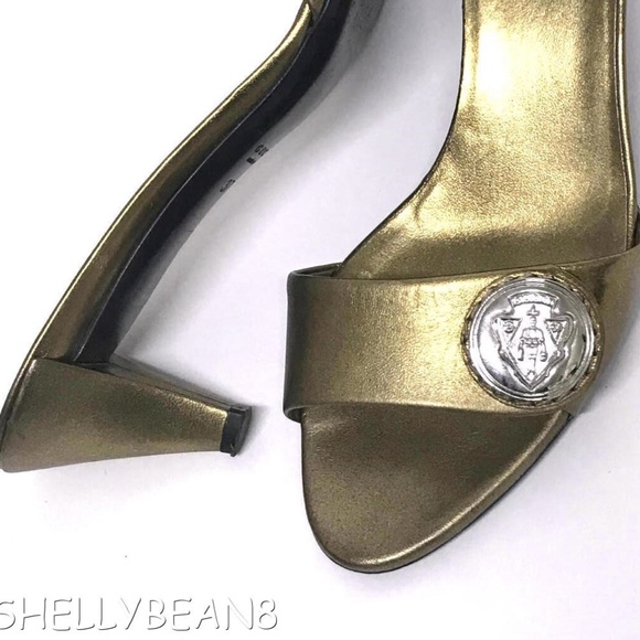 Gucci Shoes - ❌❌SOLD❌❌ GUCCI Hysteria BRONZE Heels LOGO CREST